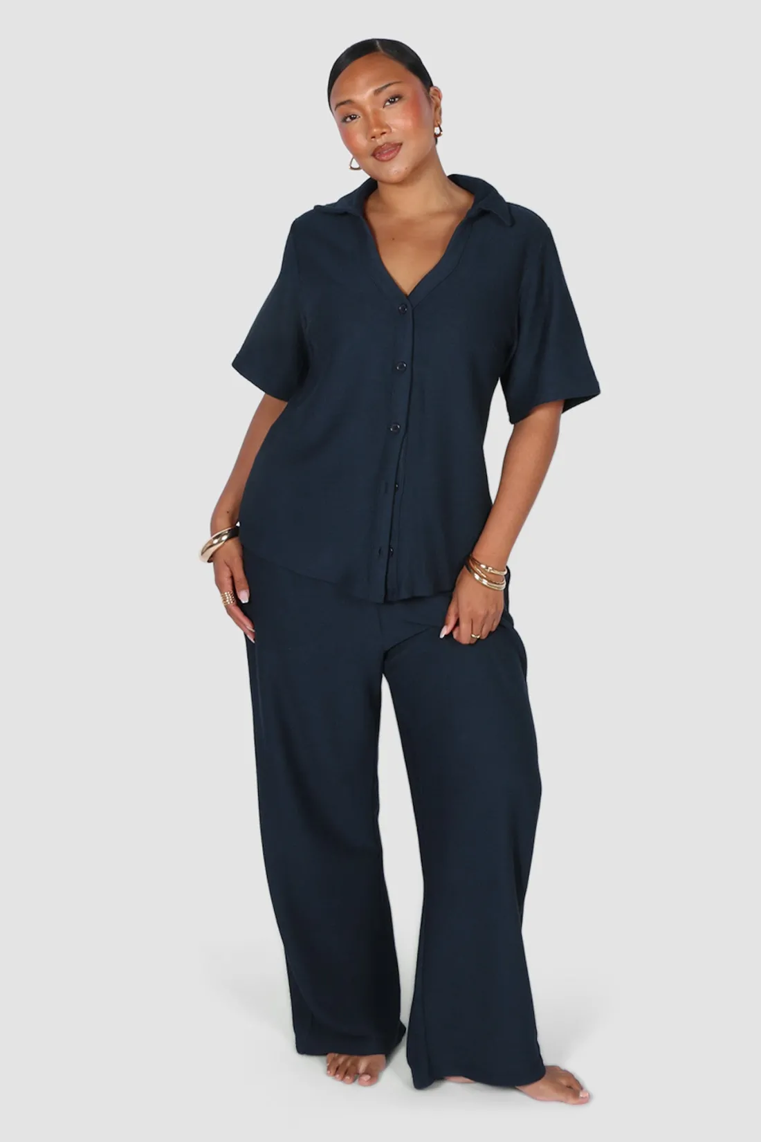 Fayt Tops | Sets | ARDEN SHIRT NAVY