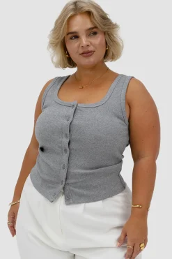 Fayt Tops | BECKER TOP GREY MARLE