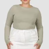 Fayt Tops | BUTTERY LONG SLEEVE KHAKI