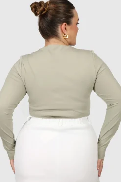 Fayt Tops | BUTTERY LONG SLEEVE KHAKI