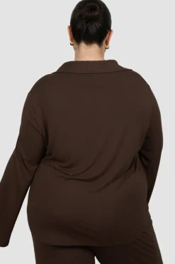 Fayt Tops | Sets | BUTTERY SLEEP TOP L/S ESPRESSO