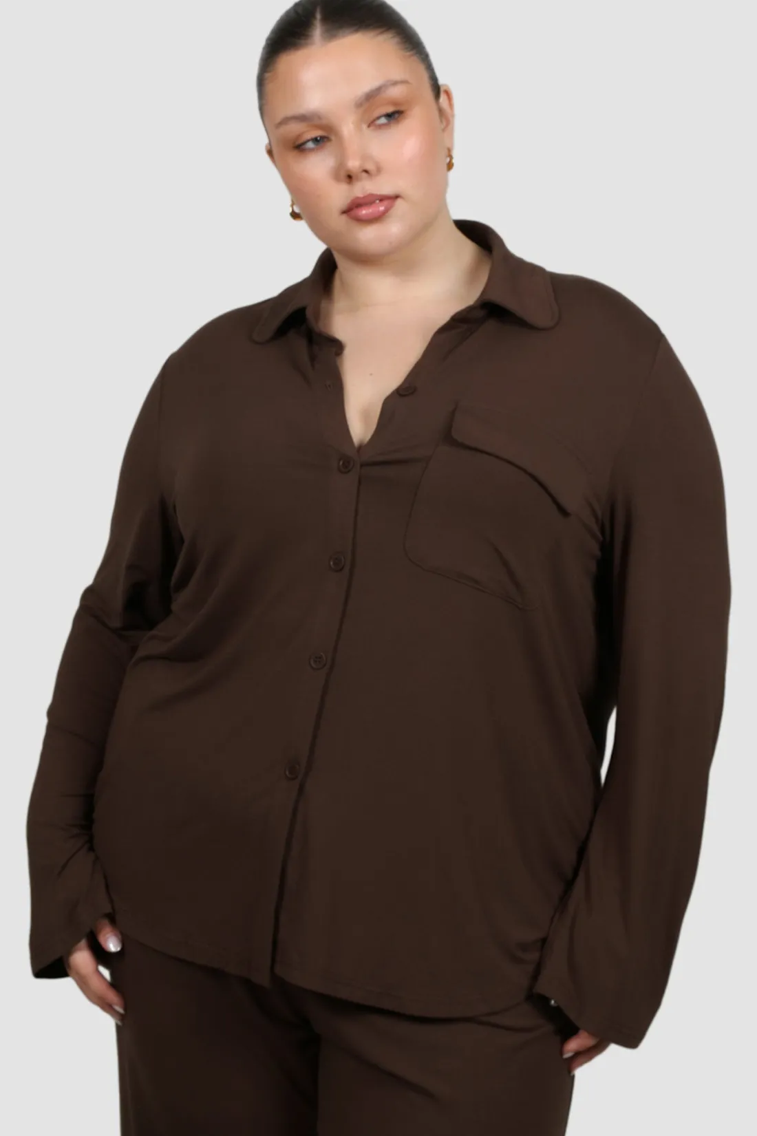 Fayt Tops | Sets | BUTTERY SLEEP TOP L/S ESPRESSO