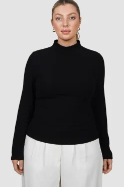 Fayt Tops | Jackets, Knits & Coats | CAMILLA TOP BLACK