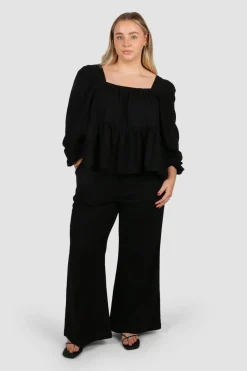 Fayt Tops | Sets | ELARA TOP BLACK