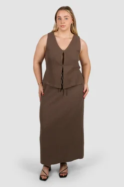 Fayt Tops | Sets | EVIE WAFFLE TOP MOCHA