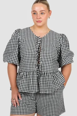 Fayt Sets | GRADY SHORTS B&W GINGHAM