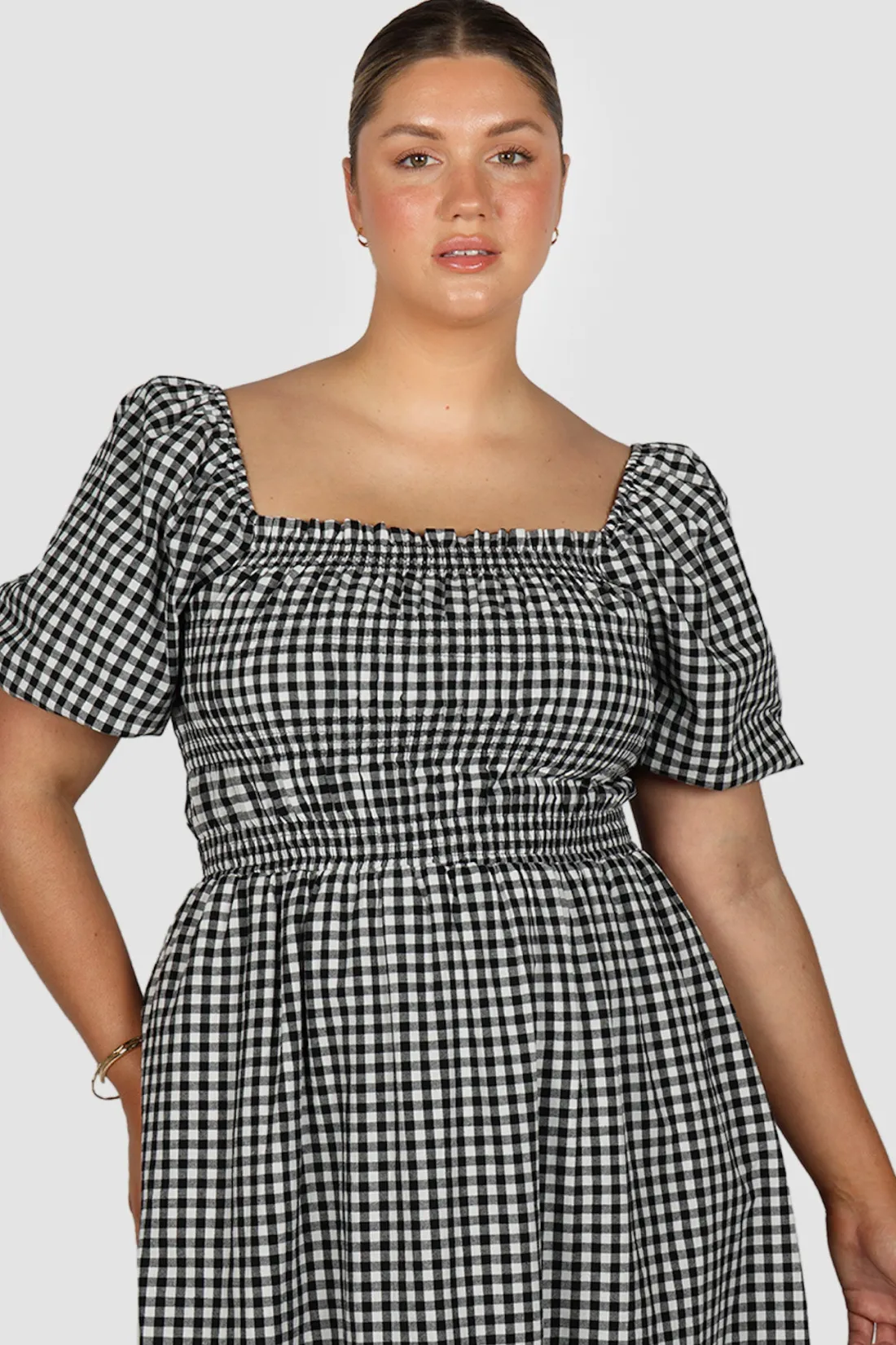 Fayt Dresses | Dresses | ISMAE MAXI DRESS B&W GINGHAM