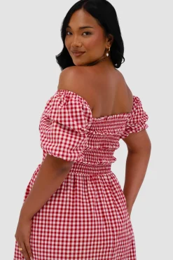 Fayt Dresses | Dresses | ISMAE MAXI DRESS RED GINGHAM