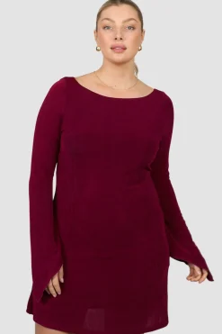 Fayt Dresses | Dresses | KENZIE MINI DRESS WINE