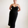 Fayt Dresses | Dresses | MARGOT SILKY SLIP MIDI DRESS BLACK