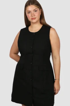 Fayt Dresses | Dresses | MAVEN BUTTON DRESS BLACK