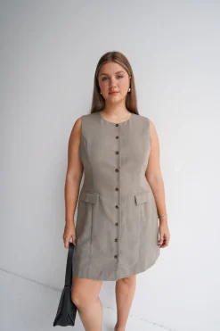 Fayt Dresses | Dresses | MAVEN BUTTON DRESS KHAKI