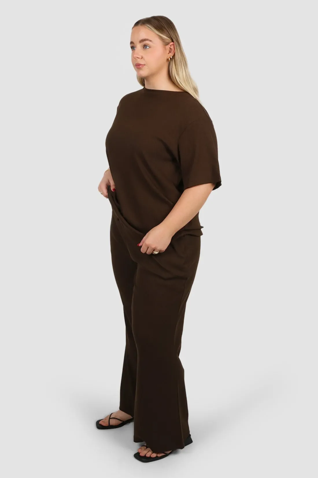 Fayt Tops | Sets | NOLYN RIB TEE ESPRESSO
