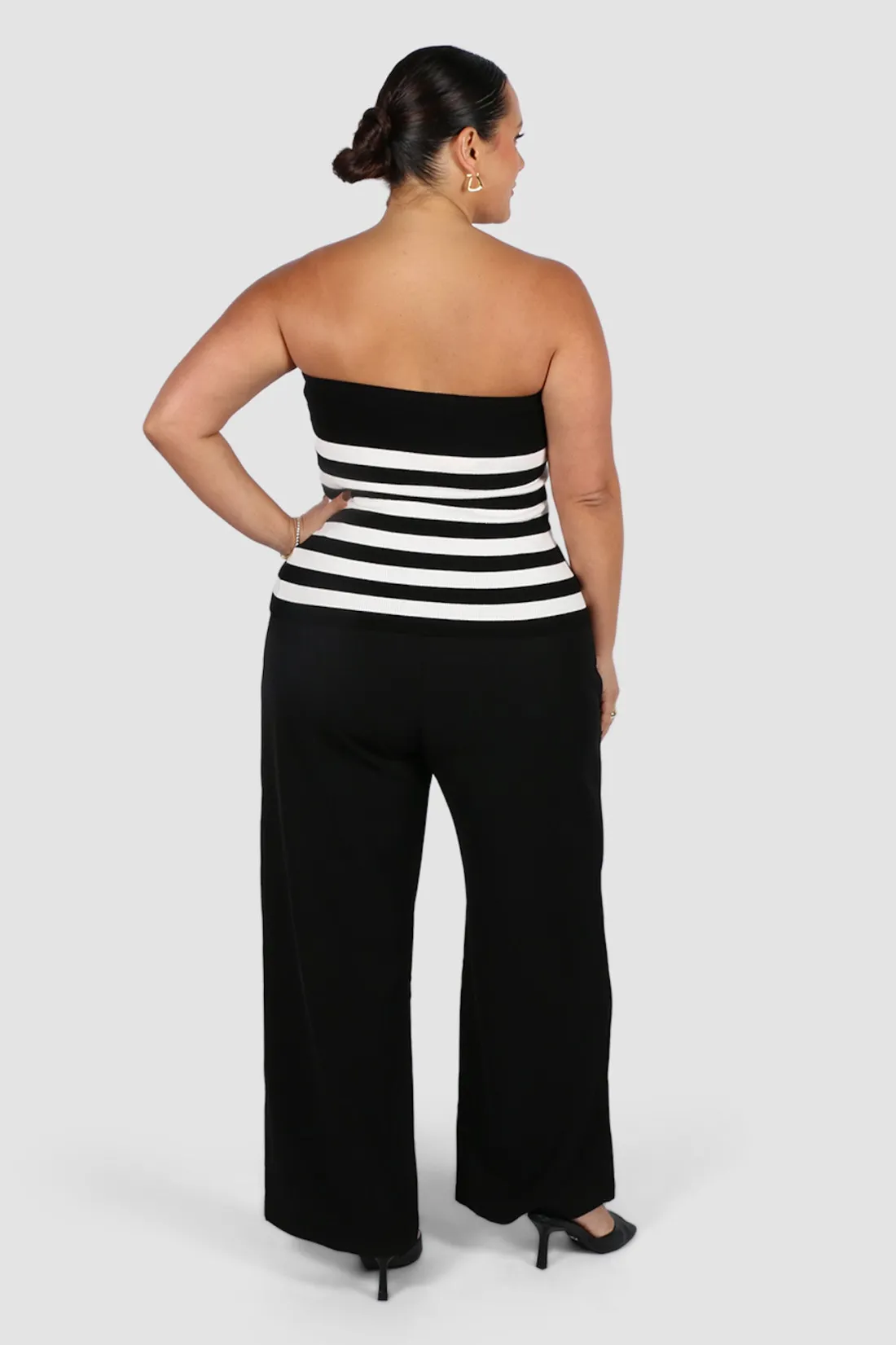Fayt Tops | PIPER TOP B&W STRIPE