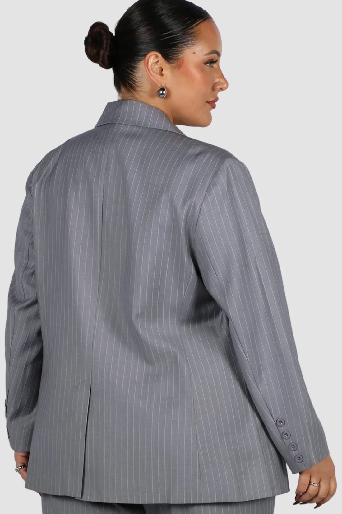 Fayt Tops | Jackets, Knits & Coats | PORSCHA BLAZER LIGHT GREY PINSTRIPE