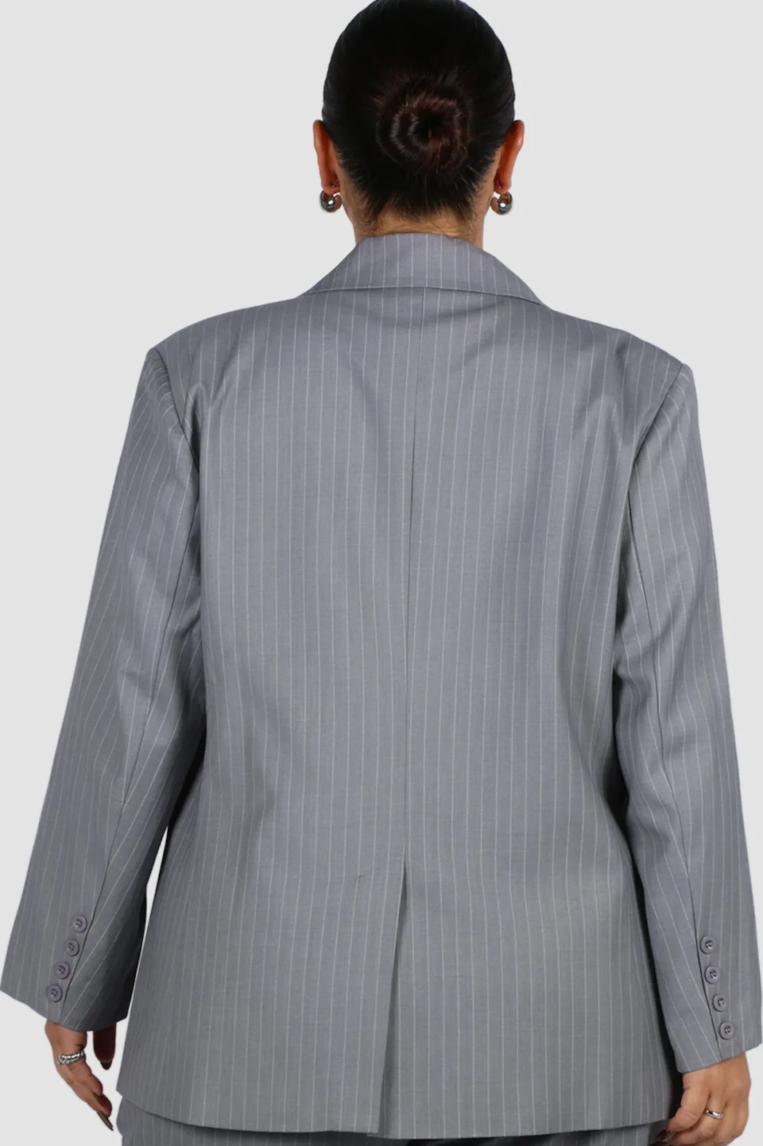 Fayt Tops | Jackets, Knits & Coats | PORSCHA BLAZER LIGHT GREY PINSTRIPE