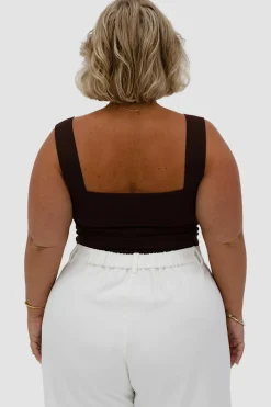Fayt Tops | QUINN FULL LENGTH TOP CHOCOLATE