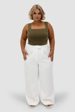 Fayt Tops | QUINN FULL LENGTH TOP OLIVE