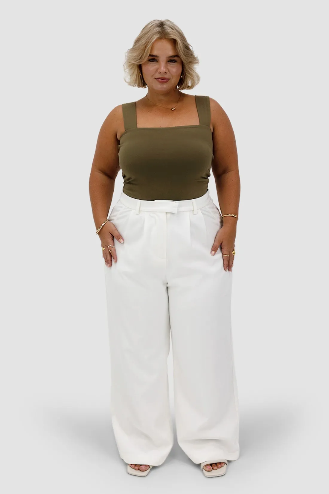 Fayt Tops | QUINN FULL LENGTH TOP OLIVE
