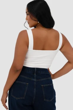 Fayt Tops | QUINN FULL LENGTH TOP WHITE