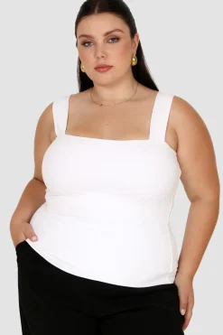 Fayt Tops | QUINN FULL LENGTH TOP WHITE