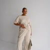 Fayt Sets | RAYLN RIB PANTS VANILLA