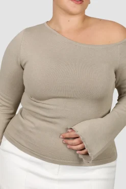 Fayt Tops | RYLIE KNIT TOP ECRU