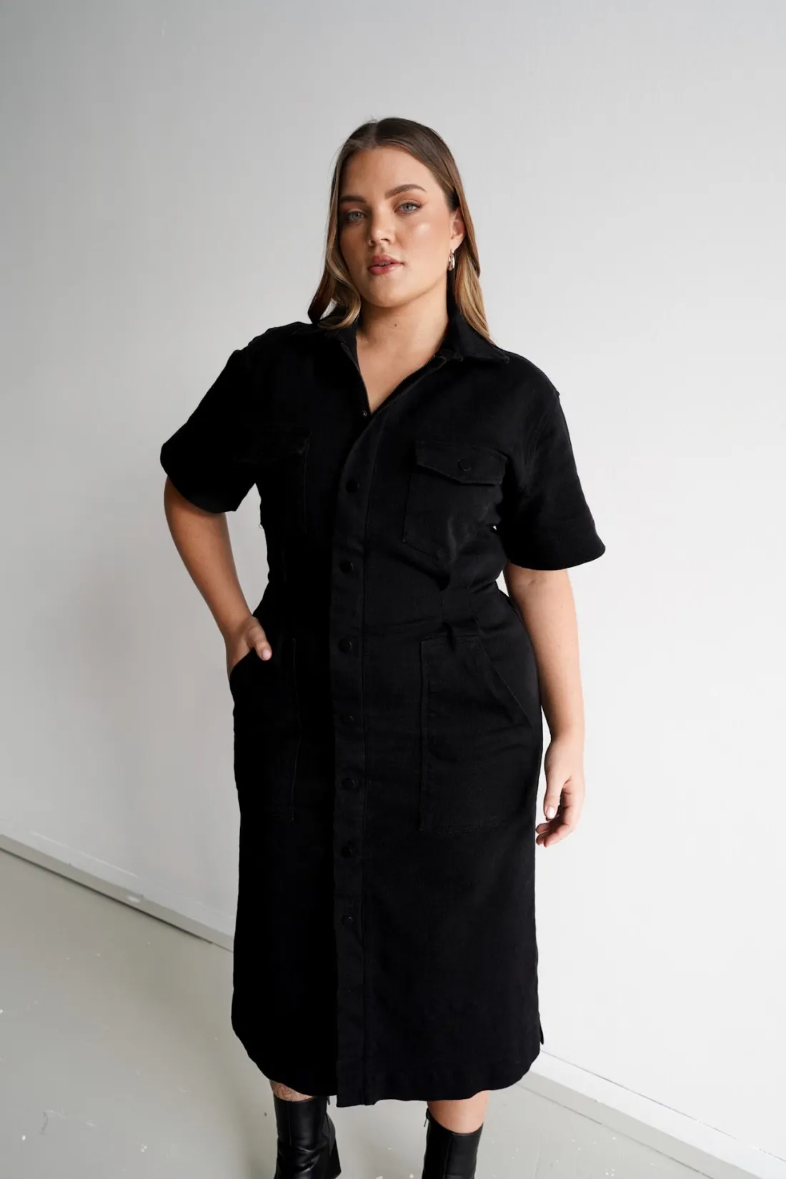 Fayt Denim | Jeans | SAVEIRA DENIM MIDI DRESS BLACKOUT