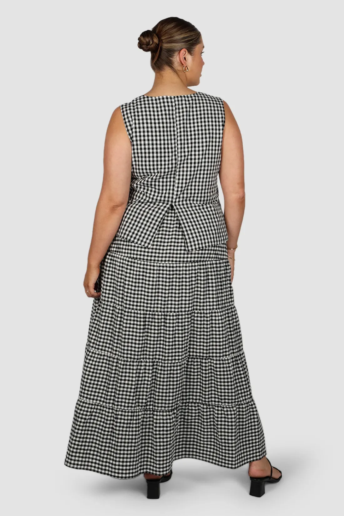 Fayt Tops | Sets | TORBIN TOP B&W GINGHAM