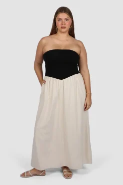 Fayt Dresses | Dresses | VELLA DRESS NEUTRAL/BLACK
