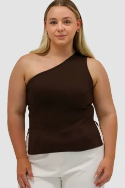 Fayt Tops | XANTIA KNIT TOP CHOCOLATE