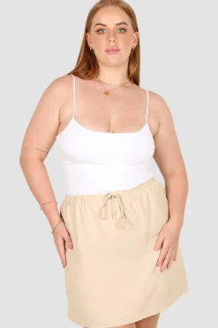 Fayt Skirts | ZOLA LINEN SKIRT NEUTRAL