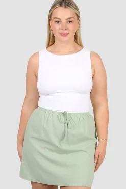 Fayt Skirts | ZOLA LINEN SKIRT SOFT GREEN