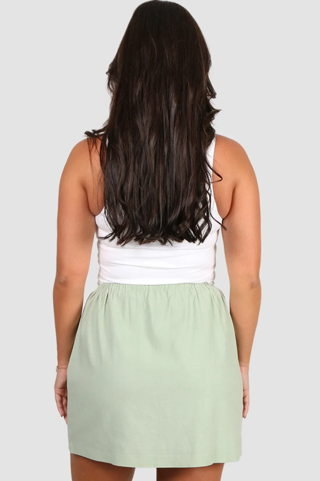 Fayt Skirts | ZOLA LINEN SKIRT SOFT GREEN